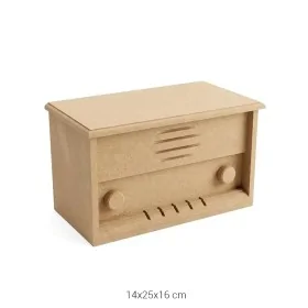 KU279 Küçük Radyo Kutu Ahşap Boyanabilir Obje